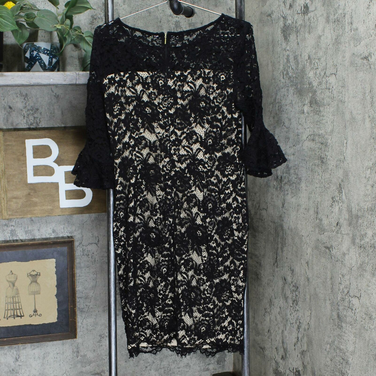 Dkny black lace clearance dress