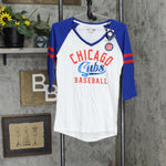 MLB Chicago Cubs Women's 3/4 Sleeve Slub T-Shirt 196761929893