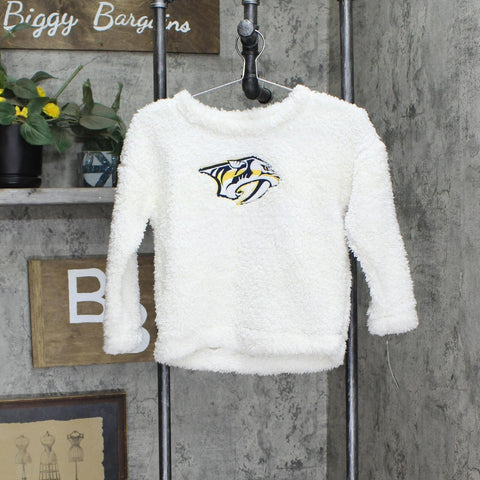 NHL Nashville Predators Girls Youth Crew Neck Poly Gold Lurex Sweatshirt