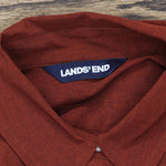 Lands' End Womens Commuter Long Sleeve Tunic Button Up Shirt 521197-Sample