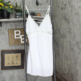 INC International Concepts Lace-Bodice Chiffon Chemise Nightgown White 2XL