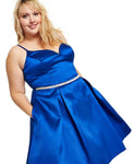 B. Darlin Womens Trendy Plus Size V-Neck A-Line Dress 8018921 Royal Blue 20W