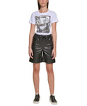 Dkny Jeans Women's Faux-Leather Drawstring Shorts E2GLGHUX