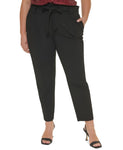 Calvin Klein Plus Size Lux Tie-Waist Ankle Pants X29PL635