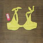 Xhilaration Juniors' Ribbed Shoulder Tie Underwire Bikini Top AFJ98T Yellow M