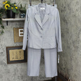 Le Suit Womens 2 Button Notch-Collar Jacket Pants Suit Pantsuit 50040543