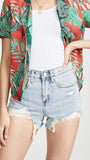 [blanknyc] Luxury Clothing Denim Jean Shorts with Pockets Acid Trip Blue 30