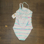 Rebecca Virtue Becca Iconic Asymmetric Ribbed Tie-Dye One-Piece Swimsuit 321027