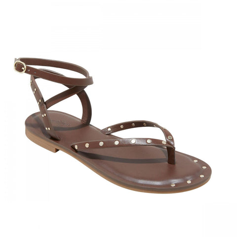 Universal Thread Womens Nikki Studded Thong Sandals 89998544 Brown 7M