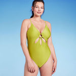 Wild Fable Womens Ring Front Cut Out One Piece Swimsuit 87851363 Green S