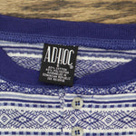 Ad Hoc Youth Boys Henley Vintage Knit Shirt Top 16659a42c5e429 Blue Patterned 6