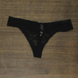 Auden Women's All Over Lace Thong. Y3RZG Y3RZG Black L