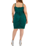 Emerald Sundae Womens Trendy Plus Size Ruched Empire-Waist Mini Dress GCIP1061