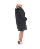 White Mark Women's Plus Size Long Sleeve Hoodie Style Sweater Dress PS822