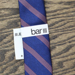 Bar III Men's Mellini Skinny Textured Stripe Tie 13C22-2063