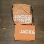 Jack & Jones Men's 2-Pc. Towel & Drawstring Beach Bag Set Coral Pink Orange