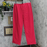 Unbranded Womens Vintage Open Bottom Cotton Fleece Sweatpants with Trim 400094