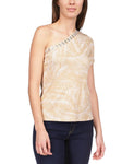 Michael by Michael Kors Embellished One-Shoulder Top MS250M55RP