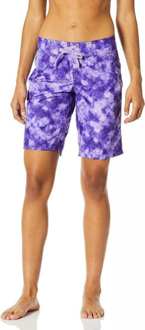 Kanu Surf Wome's Marina UPF 50+ Active Swim Board Shorts Sydney Purple 2