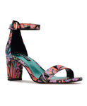 Nine West Women's Pruce Heeled Sandal WNPRUCE3 Black Tropical Multi 5.5M