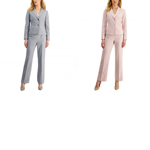 Le Suit Womens 2 Button Notch-Collar Jacket Pants Suit Pantsuit 50040543