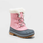 Cat & Jack Girls Faux Fur Kit Winter Boots AEX51 Pink 6