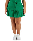 Love, Fire Trendy Plus Size Terry Ruffled Mini Skirt 164e1b1d880ccd