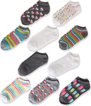 Delia*s Girls 10 Pack No Show Food Socks Grey 9-11