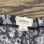 Upwest Womens Surplice Sleep Shorts Print Black L