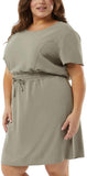 32 Degrees Womens Ladies Soft Twill Drawstring Dress 1748960