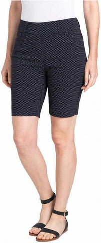 Hilary Radley Womens Midweight Mid Rise Pull On Bermuda Short 1364095