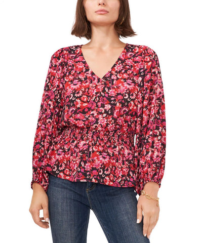 Vince Camuto Printed Peplum Blouse 9161107