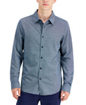 Calvin Klein Men's Button-Down Long Sleeve Shirt 40FM279 Jadeite Blue XS