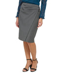 DKNY Women's Faux Wrap Pencil Skirt UK2SX806