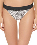 DKNY Women's Logo-Print Low-Rise Bikini Bottoms DI2BW351 Logo White M