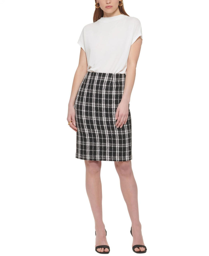 Calvin Klein Womens Tweed Above Knee Mini Skirt