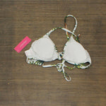 Xhilaration Juniors' Knot Front Triangle Bikini Top 76565823 White M