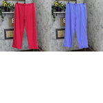 Unbranded Womens Vintage Open Bottom Cotton Fleece Sweatpants with Trim 400094