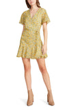 Bb Dakota Womens Big Flirt V Neck Floral Sundress Dress Sunflower Yellow L