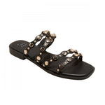 A New Day Womens Sharon Stud Slide Sandals 89998585 Black 11M