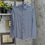 Calvin Klein Men's Button-Down Long Sleeve Shirt 40FM279 Jadeite Blue XS