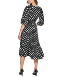 Karl Lagerfeld Paris Printed Flounce-Hem Midi Dress LD2AE757