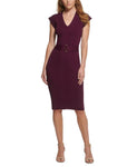 Vince Camuto Women's V-Neck Cap-Sleeve Bodycon Dress VC0M2013