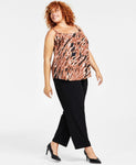 Bar III Plus Size Animal-Print Scoop-Neck Camisole 10852547