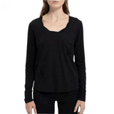 Social Standard by Sanctuary Women's Dylan Scoop Neck Long Sleeve T-Shirt Tee