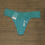 Auden Women's Cotton Thong with Lace Waistband 552028