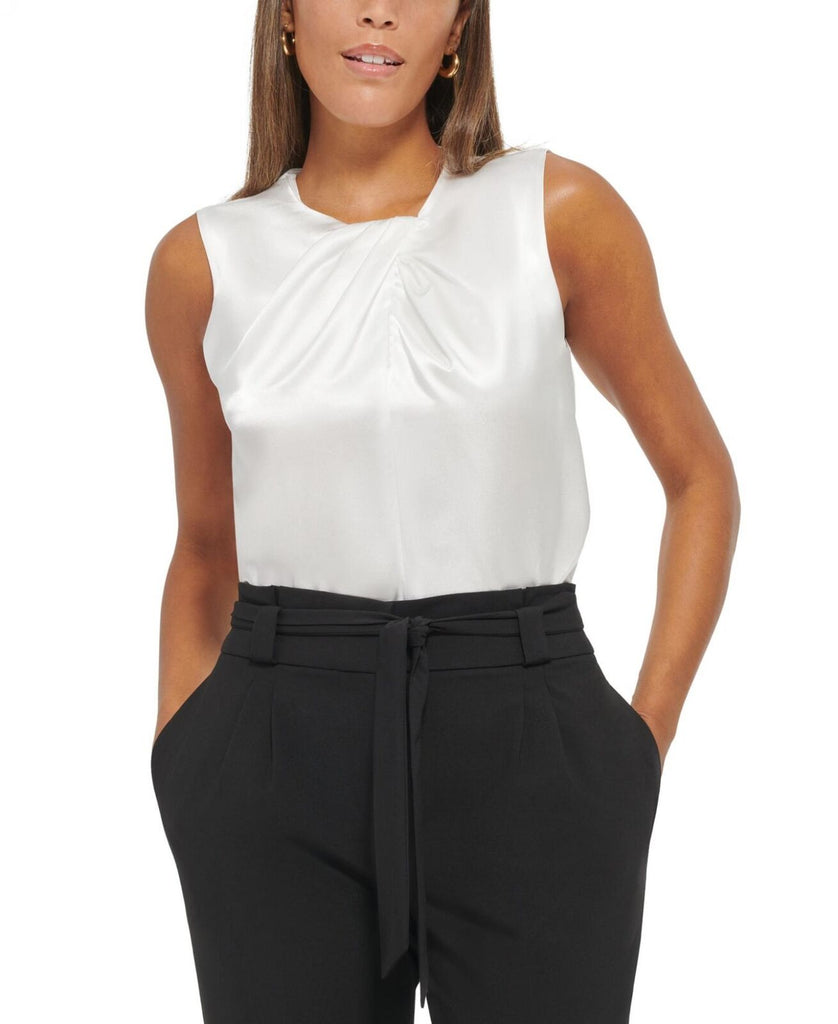 Calvin klein sale pleat neck top