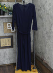 Ny Collection Womens Petite Short 3/4 Sleeve Belted Wide Leg Jumpsuit PQIU0014