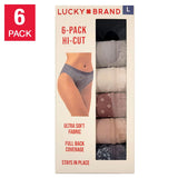 Lucky Brand Womens Ladies Hi-Cut 6-Pack Panties 1790598