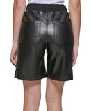 Dkny Jeans Women's Faux-Leather Drawstring Shorts E2GLGHUX